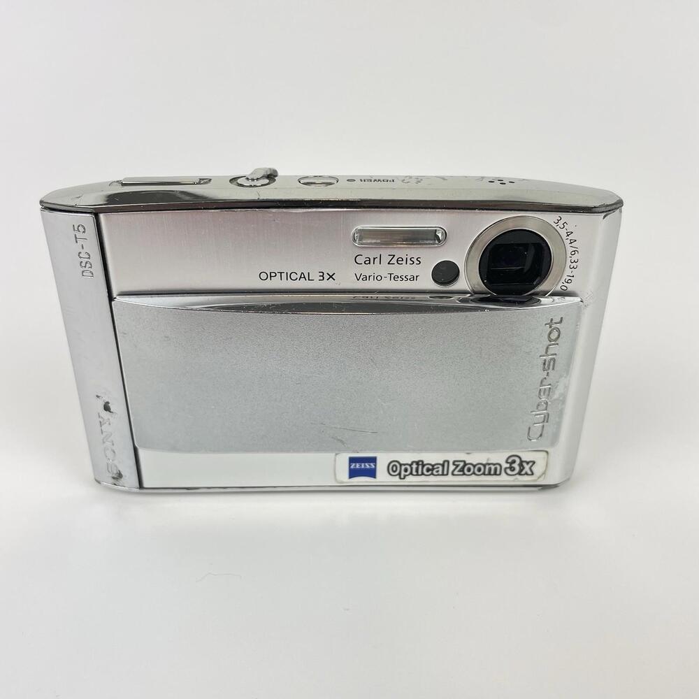 Sony Digital Camera Cybershot DSC-T5 5.1MP Silver Camera PARTS ONLY NOT WORKING